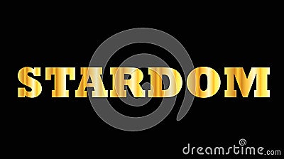 Shiny golden capital letter word stardom Stock Photo