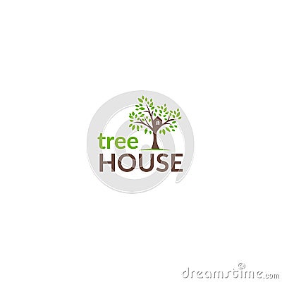 Tree house logo -Stock vector Vector Illustration
