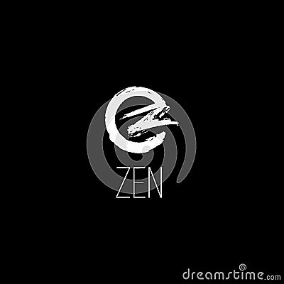 Brush Painting - Enso Zen Circle Vector Zen logo - Vector Vector Illustration