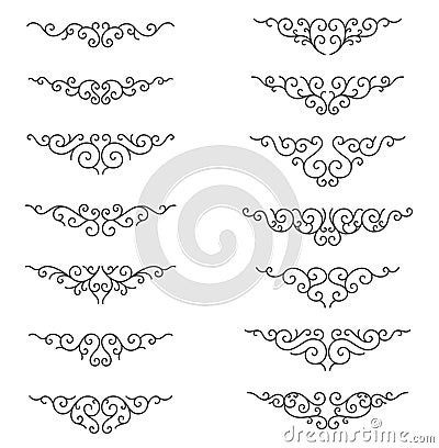 Ornamental Rule Lines. Decorative Vector Design Elements - Vector. Border and divider. Vector Illustration