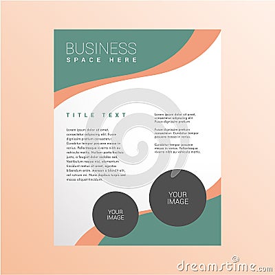 Modern business flyer design template Vector Illustration