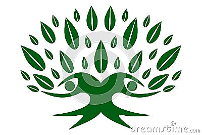 Green family tree of life Stock Photo