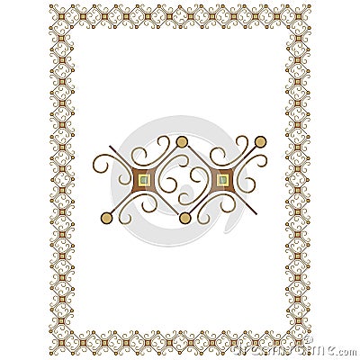 Old World Borders Vector - Tiled frame in plant leaves and flowers Framework Decorative Elegant style Vector Illustration