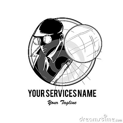 Detective Service Logo Template Vector Illustration