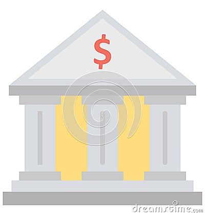 Bank Vector Icon Which can easily modify or edit Vector Illustration