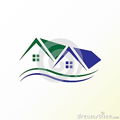 Best Quality House, Real estate logo design. Building logo for your company Stock Photo