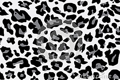 Texture repeating seamless pattern snow leopard jaguar white leopard Vector Illustration