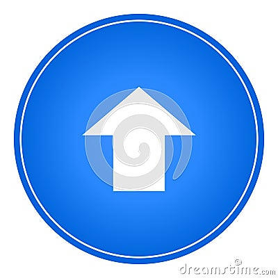Upload icon button web vector color new Vector Illustration