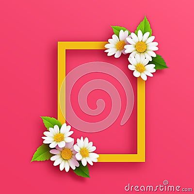 Frame yellow color paper cut design eps 10 Stock Photo