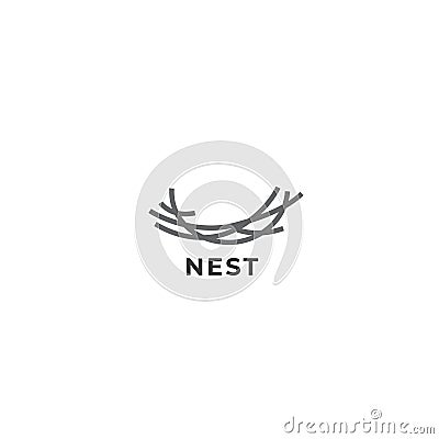 Nest vector logo. Nest icon Vector Illustration