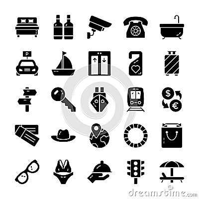 Travelling Equipment Pack Vector Illustration