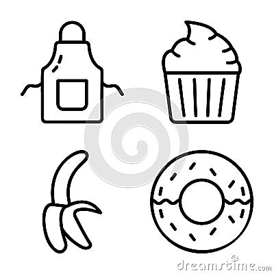 Kitchen and Food Vector Pack Vector Illustration