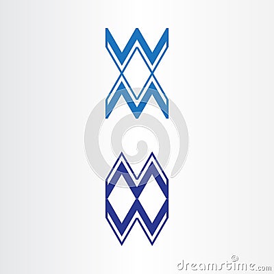 Letter wm logo design for your company. Vector logo. Vector Illustration