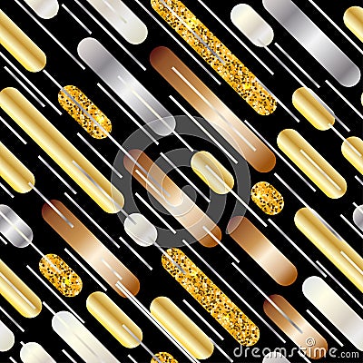 Seamless luxury pattern with diagonal stripes Vector Illustration