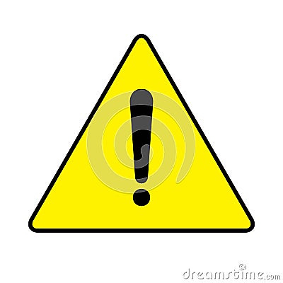 Warning Icon Drawing by Illustration Vector Illustration