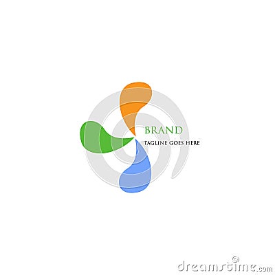 Logo technology with 3 simple and attractive colors Stock Photo
