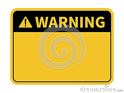 Warning sign. Blank warning sign. Vector Vector Illustration