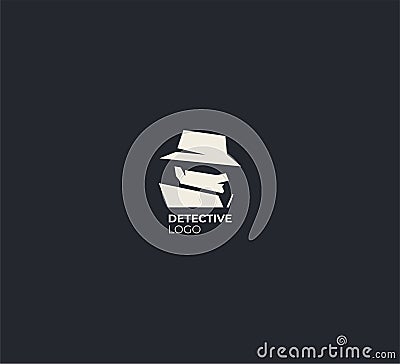 Spy detective logo design template. Vector Illustration