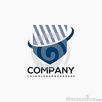 Securty Shield Logo Design Template Vector Illustration