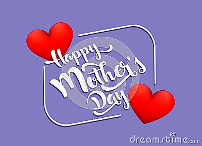 Mothers day greeting card. Vector Illustration