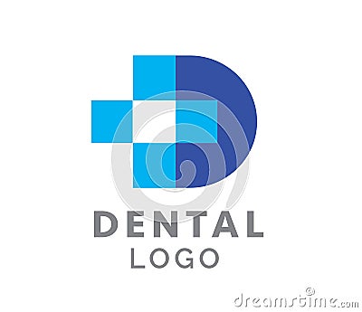 Dental dentist health D logo design Stock Photo