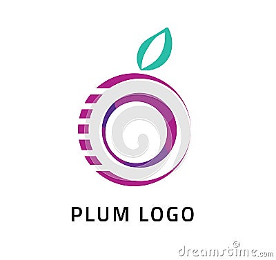 Cute fruit logo icon emblem vector illustration ready to use Stock Photo