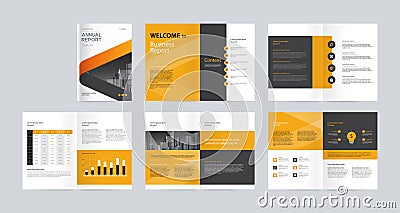 Template layout design with cover page for company profile ,annual report , brochures, flyers, presentations, leaflet, magazine, b Vector Illustration