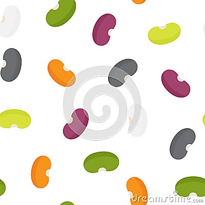 Haricot bean Seamless Pattern Vector Illustration