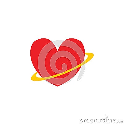 Love/heart icon sign illustrations logo concept Cartoon Illustration