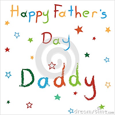 Card for Happy Father`s Day Vector Illustration