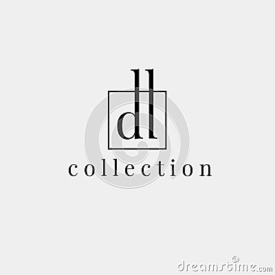 D,L vector logo. DL logo. Business logo. D,L letters monogram Vector Illustration
