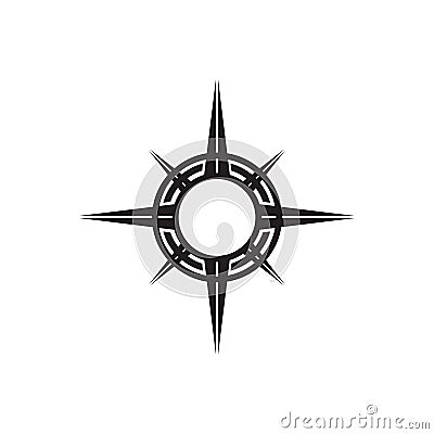 Compass icon logo design vector template Vector Illustration