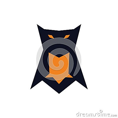 Owl icon or symbol logo concept Cartoon Illustration