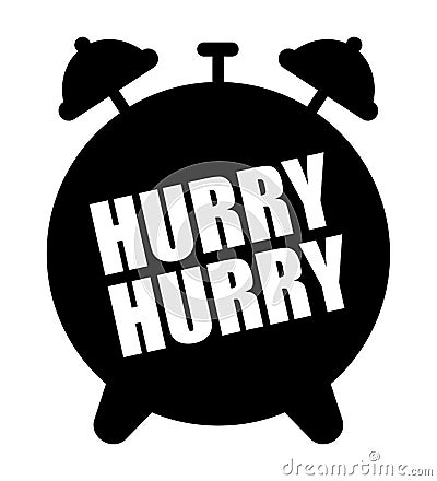 Hurry alarm clock icon Vector Illustration