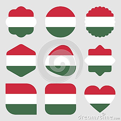 flags hungary europe illustration vector eps Vector Illustration