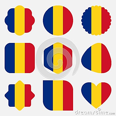 Flags romania europe illustration vector eps Vector Illustration