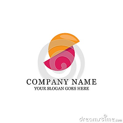 Modern Circle orange and purple logo design Stock Photo