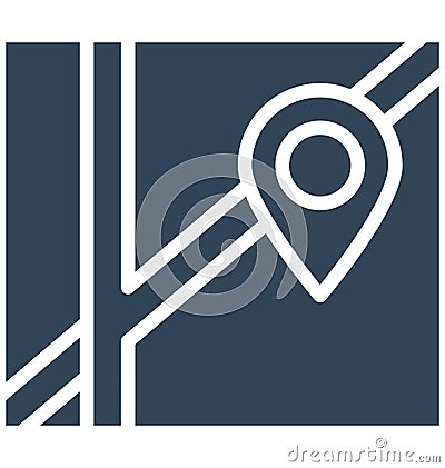 Print Address navigator Isolated Vector Icon which can easily modify or edit Stock Photo