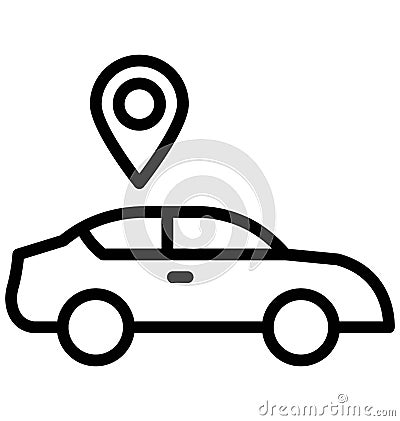 Car navigation Isolated Vector Icon which can easily modify or edit Vector Illustration