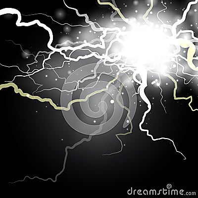Thunderbolt electric charge Vector Illustration