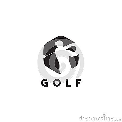 Simple modern golf logo design inspiration vector template Vector Illustration