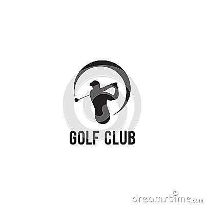 Simple modern golf logo design inspiration vector template Vector Illustration