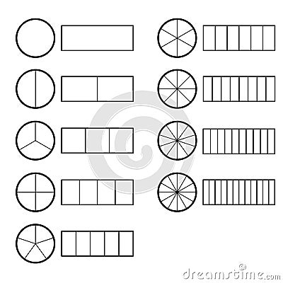 Fraction mathematics Fraction Calculator Simplifying Fractions on white background vector Vector Illustration