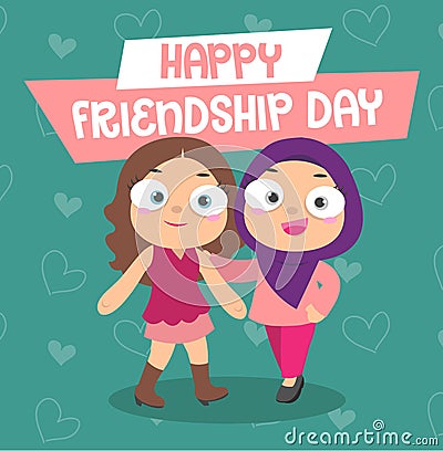 Happy Friendship Day Vector Illustration