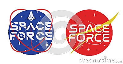Space Force Logo Vector Illustration on white background Vector Illustration