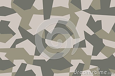 Vector geometric camouflage seamless pattern. Khaki design style for t-shirt. Vector Illustration