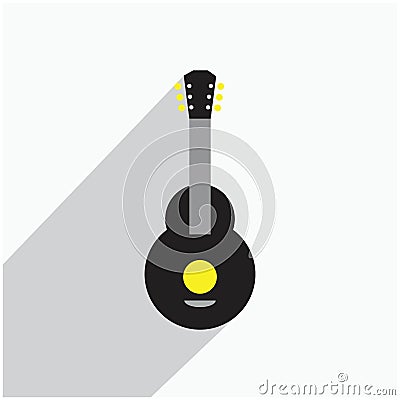 Acoustic nylon guitar illustrations icon Cartoon Illustration