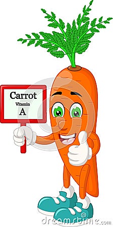 Funny Carrot Cartoon Stock Photo