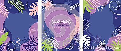 Set of abstract background banners designs Vector Illustration