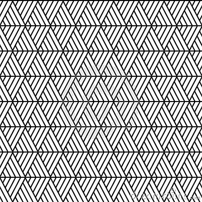 Vector seamless triangles pattern maori, ethnic, japan style. Modern style texture. Repeating geometric tiles from striped triangl Vector Illustration